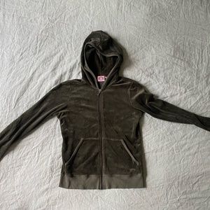 Juicy Couture velour hoodie with sequin back (L)